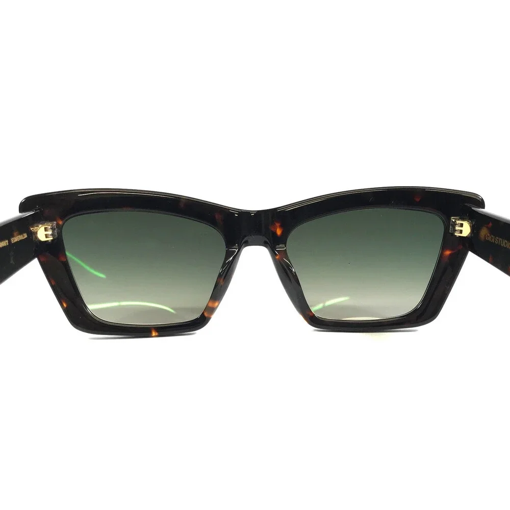 Gigi Studios Sunglasses ESMERALDA 6868/2 Dark Tortoise w/ Green Gradient Lenses